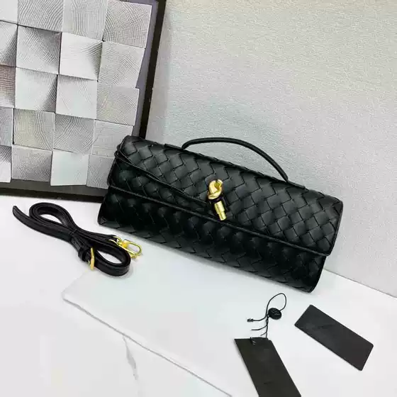 Women's Genuine Leather Baguette Bag 2025 New Woven Underarm Bag Niche Phone Bag Premium Shoulder Crossbody Bag