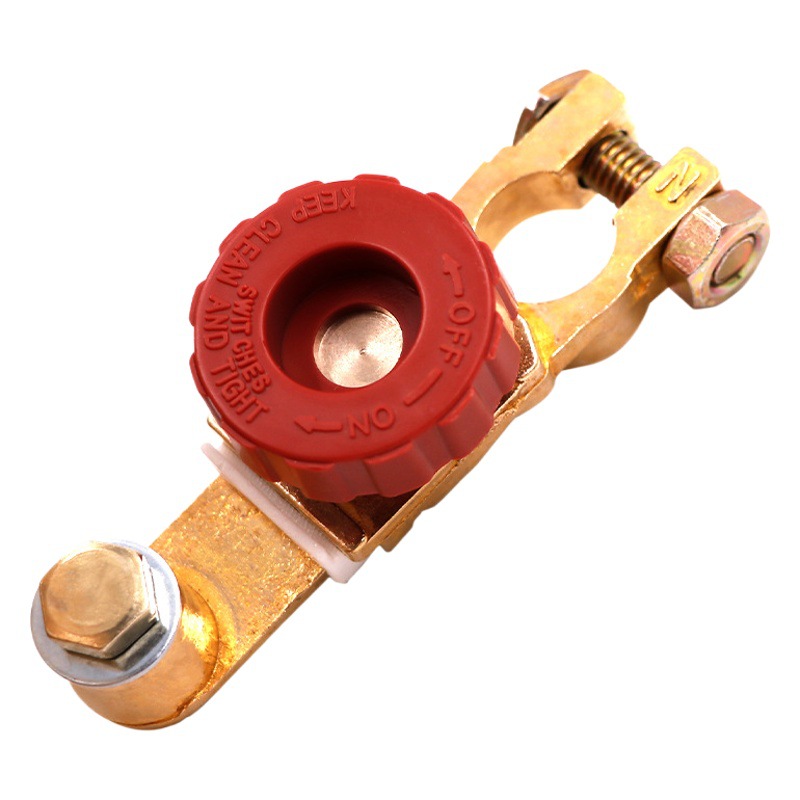Interruptor de alimentación negativo de la batería del coche 12V vehículo manual de cobre puro pila cabeza Coche Camión 24V tarjeta anti fugas