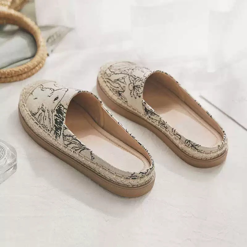 Овчинная версия ~ Один педаль ленивый пол-фар маленький ароматный ветер, половина тапочек женский 2025 новый летний внешний вид