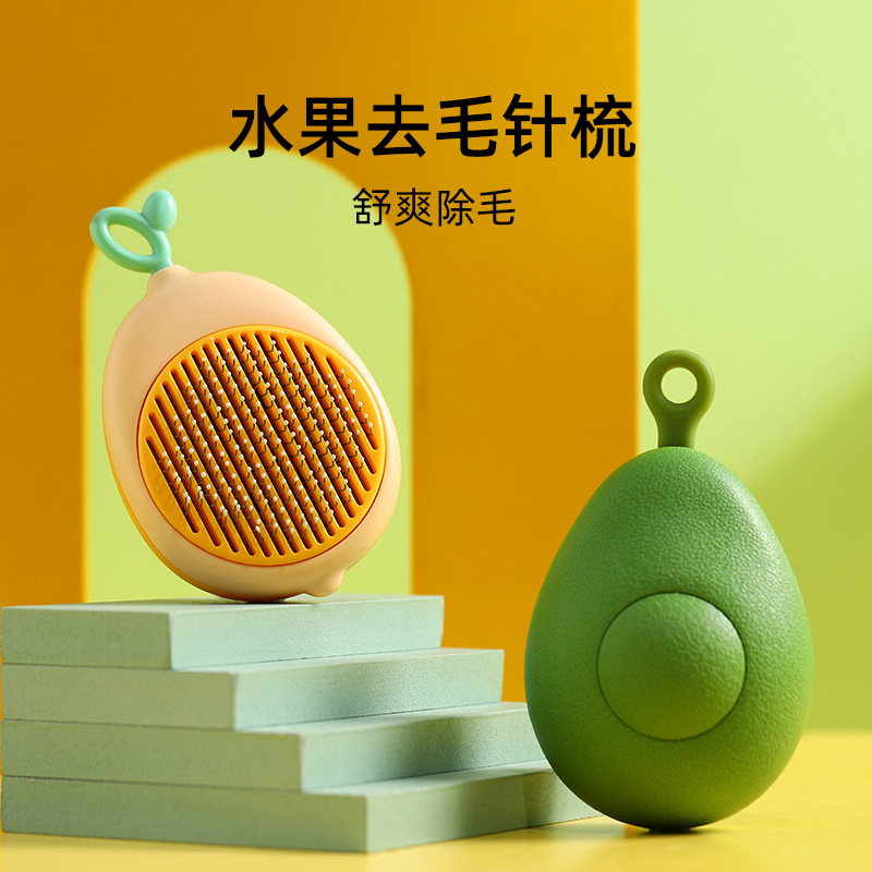 Fruit Pet Comb Cat Hair Removal Comb One-click Hair Removal And Floating Hair Needle Comb In Stock