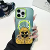 Yellow mask for men, dark night green magnetic color silver IMD