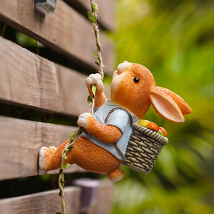 Cute Animal Climbing Ornaments, Bunny Wall Hangings, Outdoor Garden Pot Hangings, Courtyard Climbing Trees, Landscaping Pipe Decorations