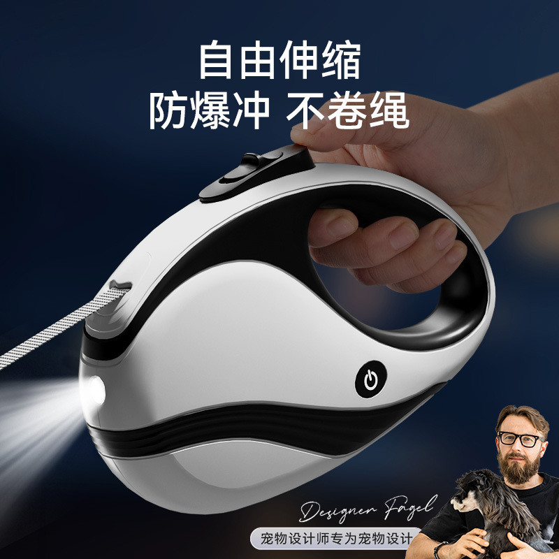 cuerda de tracción automática luminosa para perros, cuerda de tracción a prueba de explosiones para perros pequeños y medianos, cuerda de tracción retráctil para gatos y mascotas