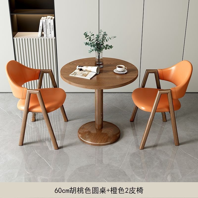 Juego de Mesa y Sillas de Comedor de Paneles de Madera Multifuncional para Cafetería y Hotel