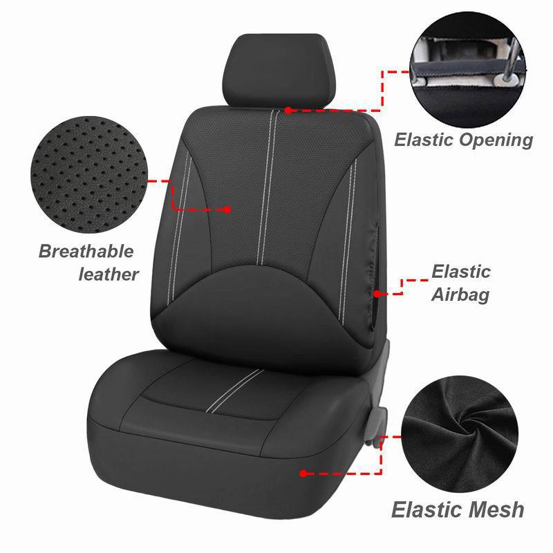 Cross-Border Popular European Best-Selling Leather Perforated Leather 4-Piece Car Seat Cover 9-Piece Seat Cover Breathable and Dustproof