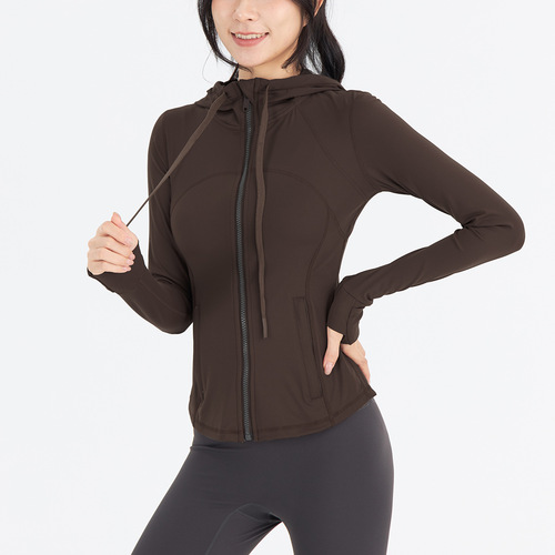 Lulu Fitted Jacket * Double-Faced Fleece Yoga Wear Women's Jacket Slimming Sports High-Elastic Fitness Outerwear