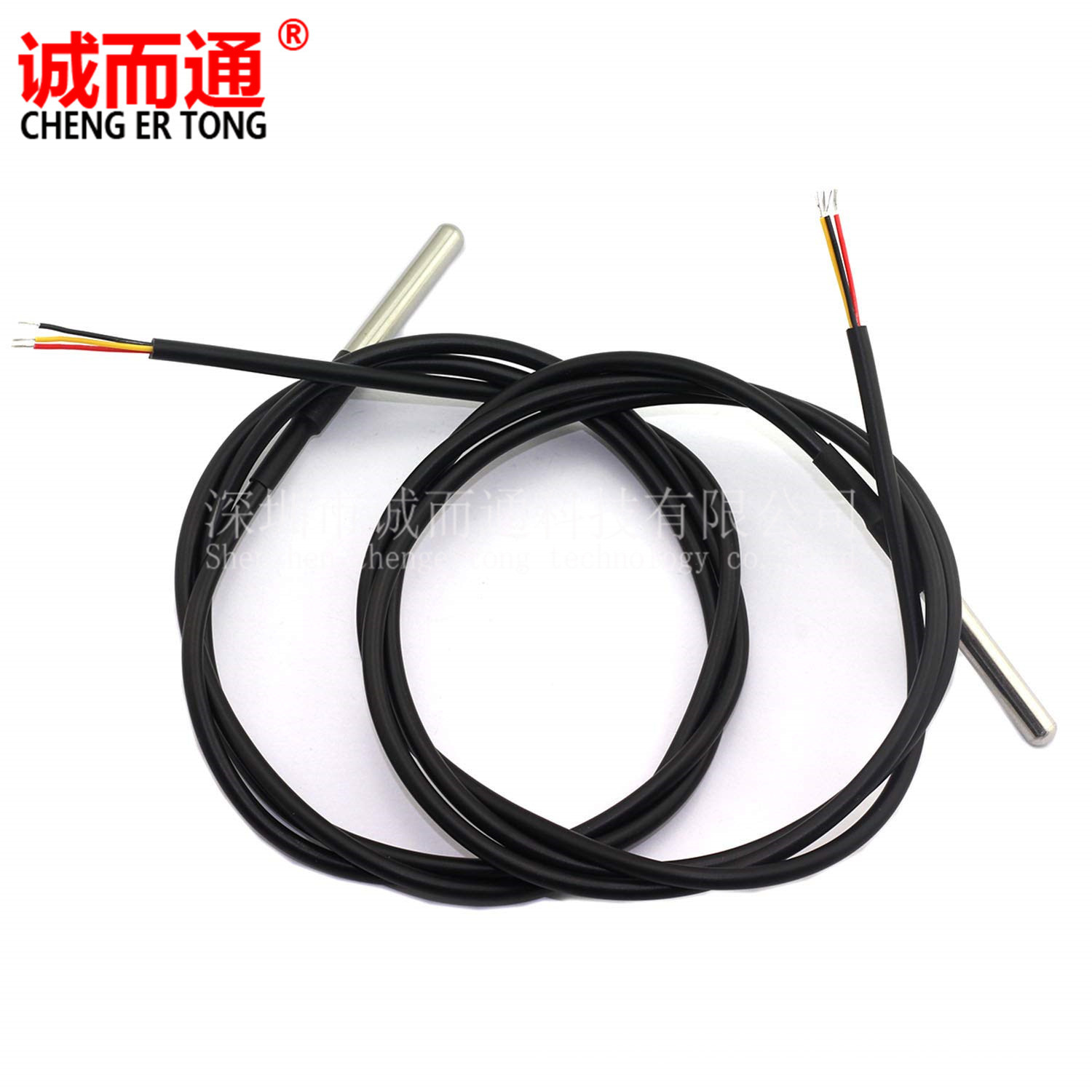 不锈钢封装 防水型DS18b20温度探头 温度传感器18B20测温