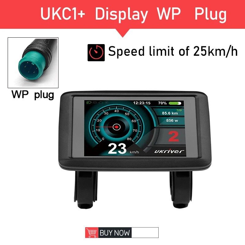 UKC1+ electric vehicle instrument panel, 36V, 48V, 60V, 72V, ebike display, NFC unlocking, waterproof