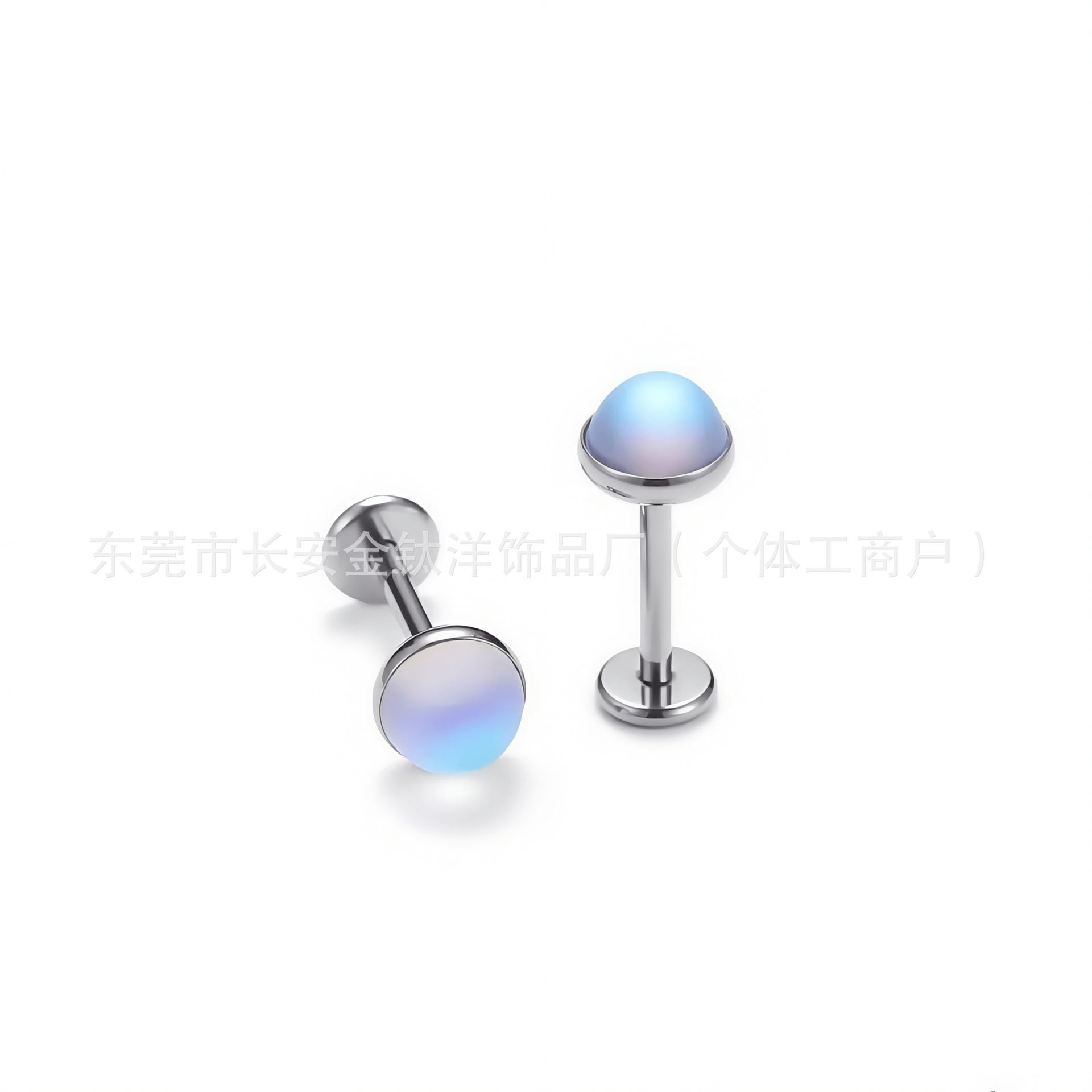 Pointed titanium steel lip stud product view