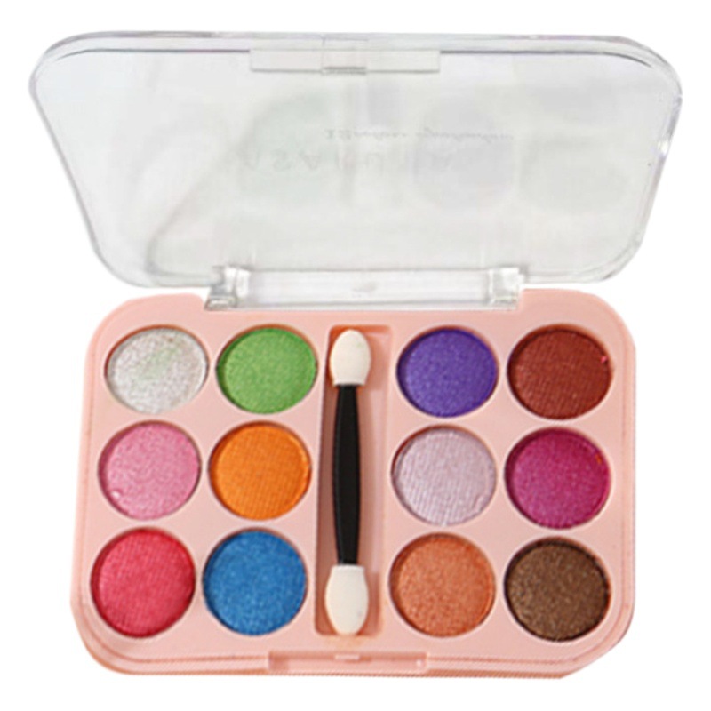 Student Stage Performance Colorful 12-Color Eyeshadow Palette for June 1St Performance Stage Makeup, Easy to Apply, Performance-Specific 6632
