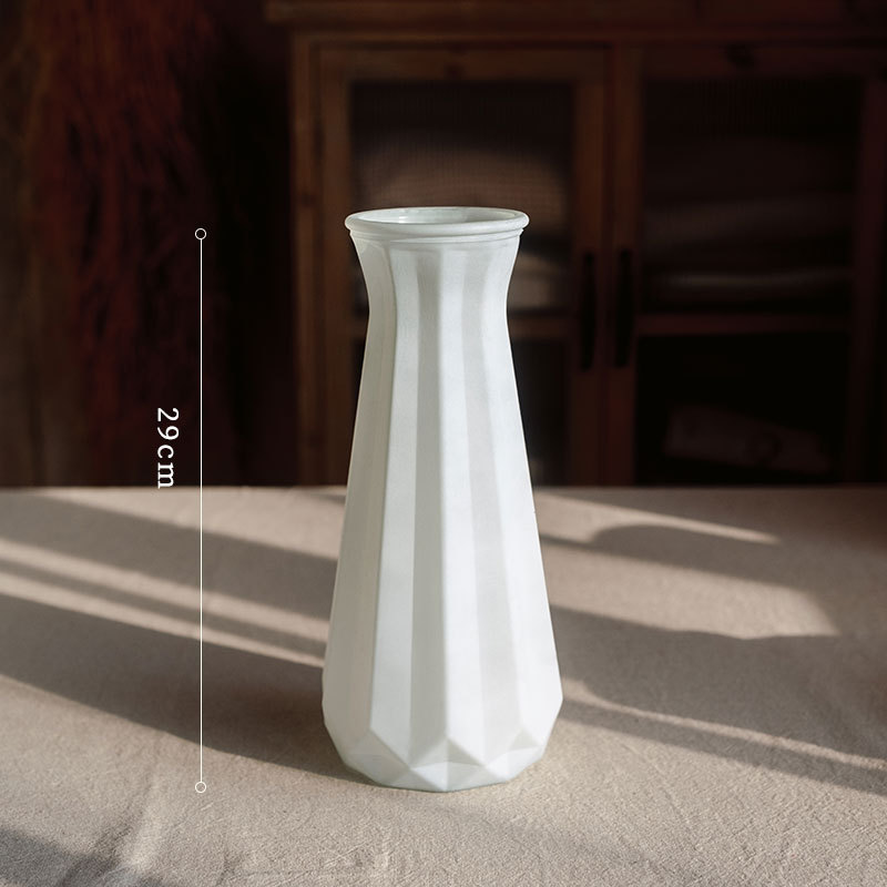 軽豪華クリーム風陶磁器ガラス花瓶置物客間生け花水培花軽贅沢高級感装飾陶缶|undefined