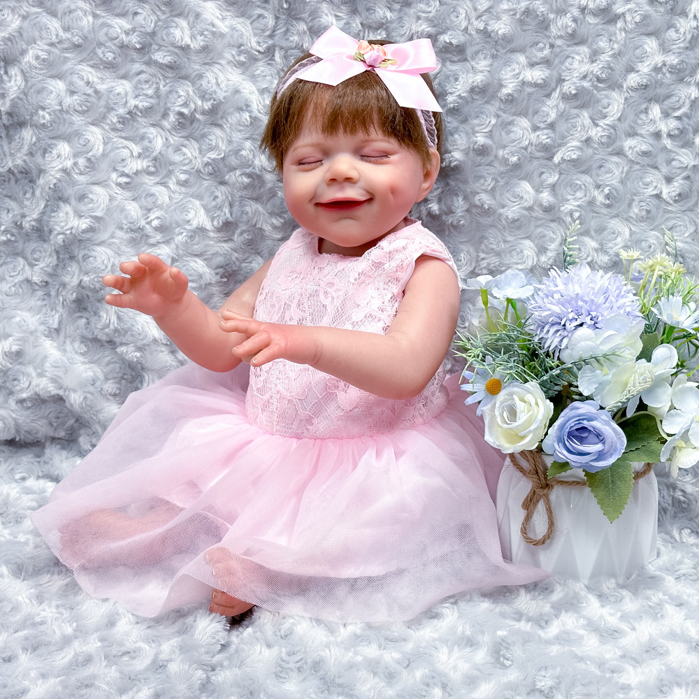 Muñecas de goma blanda para niños muñecas pesadas muñecas juguetes de educación temprana para bebés fábrica de mini venta directa transfronteriza