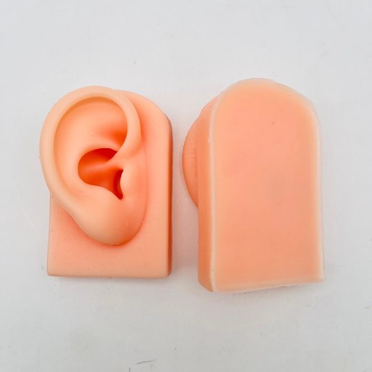 Liquid Soft Silicone Simulated Human Ear Ear Model Tattoo Piercing Piercing Ear Hole Practice Jewelry Display Stand