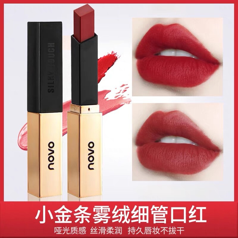 NOVO Velvet Matte Slim Tube Lipstick, Velvet Matte Finish, Popular with Influencers, Affordable for Students NOVO Velvet Matte Slim Tube Lipstick, Velvet Matte Finish, Popular with Influencers, Affordable for Students