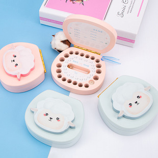 Baby Teeth Storage Box Children's Baby Teeth Commemorative Box Girl Baby Teeth Collection Fetal Hair Preservation Wooden Box Boy