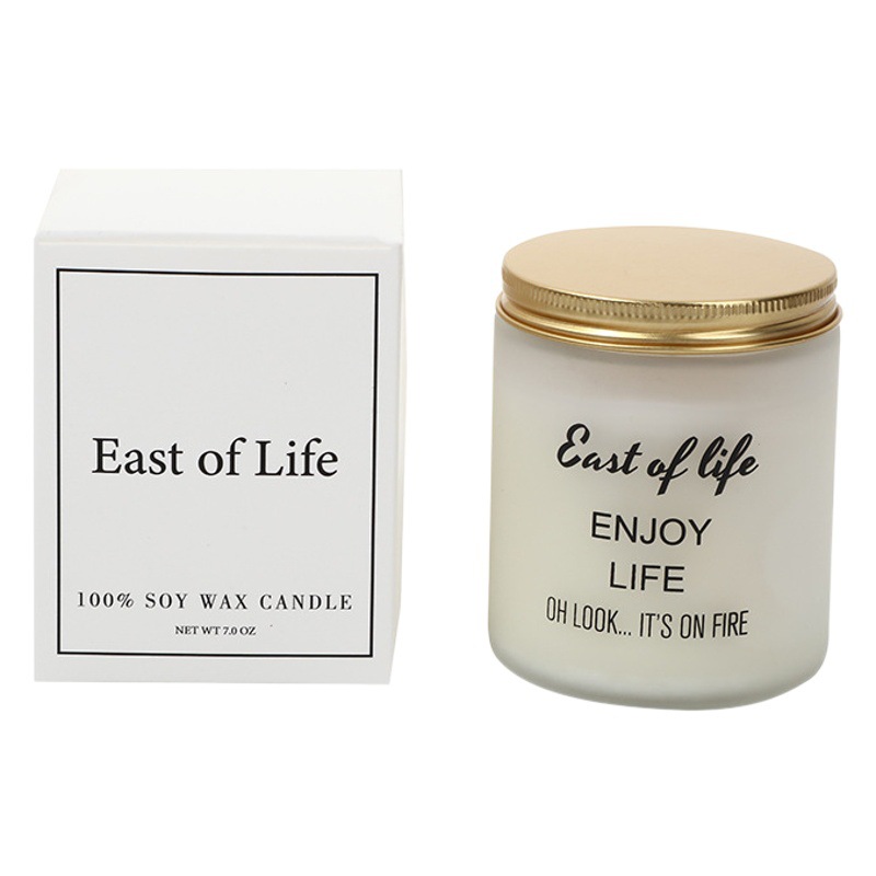 Taza esmerilada hecha a mano cera de soja aromaterapia vela al por mayor personalizada transfronteriza fragancia regalo vela decoración amazon