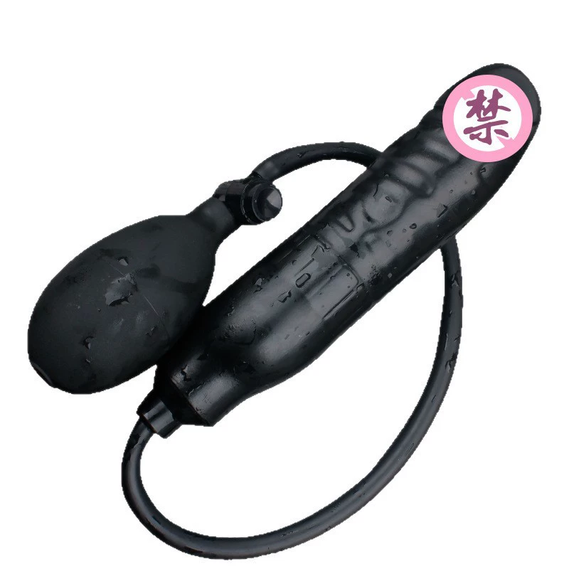 inflatable anal plug, hand-pump expandable 3–5 cm, compact adult enlargement plug