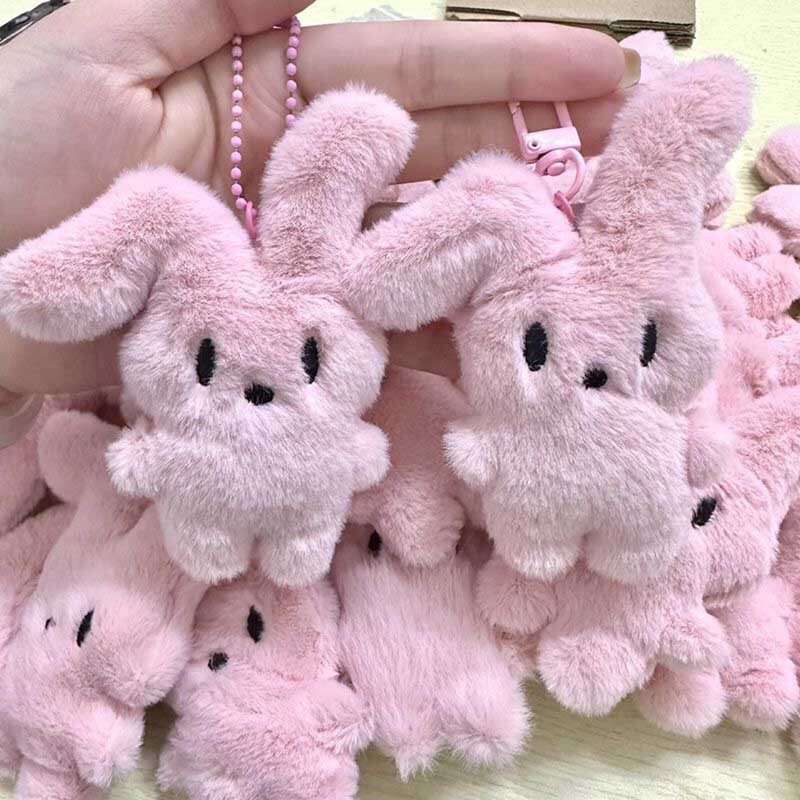 Little Red Book popular sweet pink rabbit keychain cute sweet plush student schoolbag pendant gift accessories Little Red Book popular sweet pink rabbit keychain cute sweet plush student schoolbag pendant gift accessories