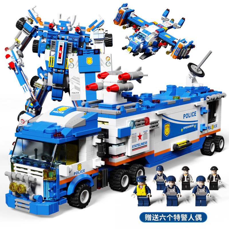 Полицейская машина 867 гранул 27 вариаций версия для электронной коммерции в мешках