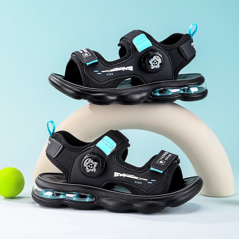 Zapatos para niños, sandalias para niños, sandalias de una palabra, estilo de verano 2025, deportes de playa, ocio, senderismo, transpirable, ligero, juvenil