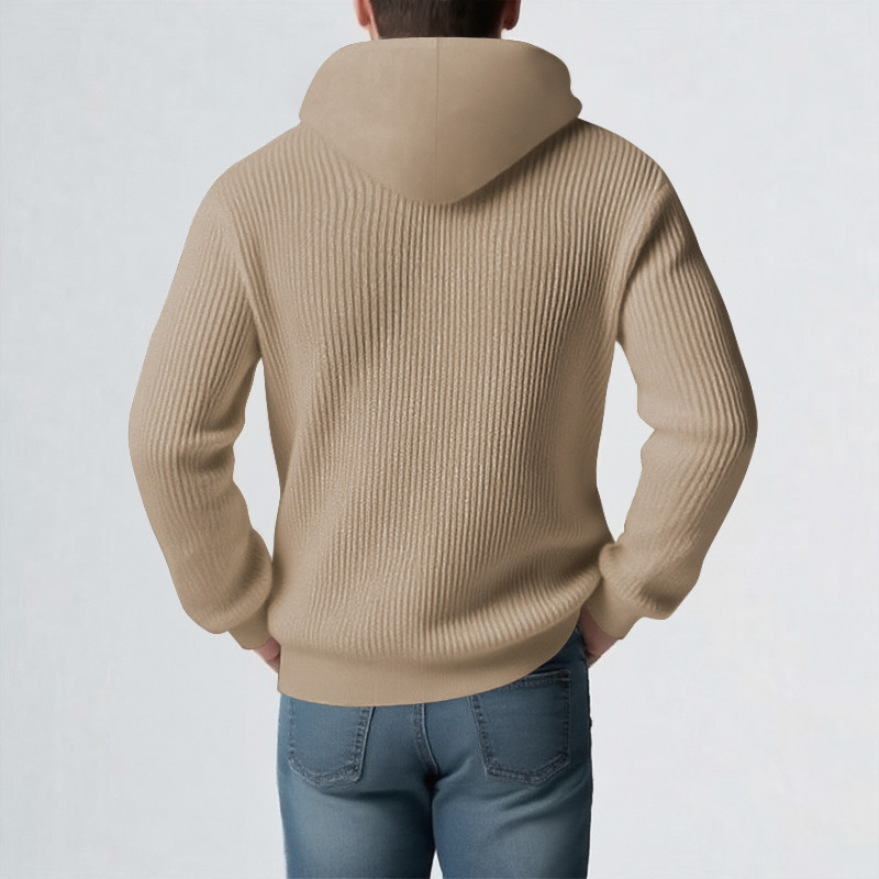 Herren Kapuzenpullover Strickjacke Für Herbst Und Winter_voghion.com