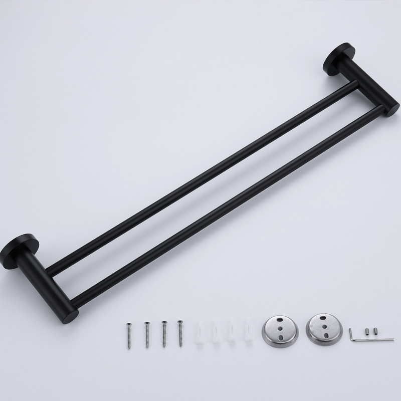 Bathroom Hotel Toilet Classy Towel Rack Stainless Steel Bathroom Towel Rack Punch-Free Clothes Rail Set
