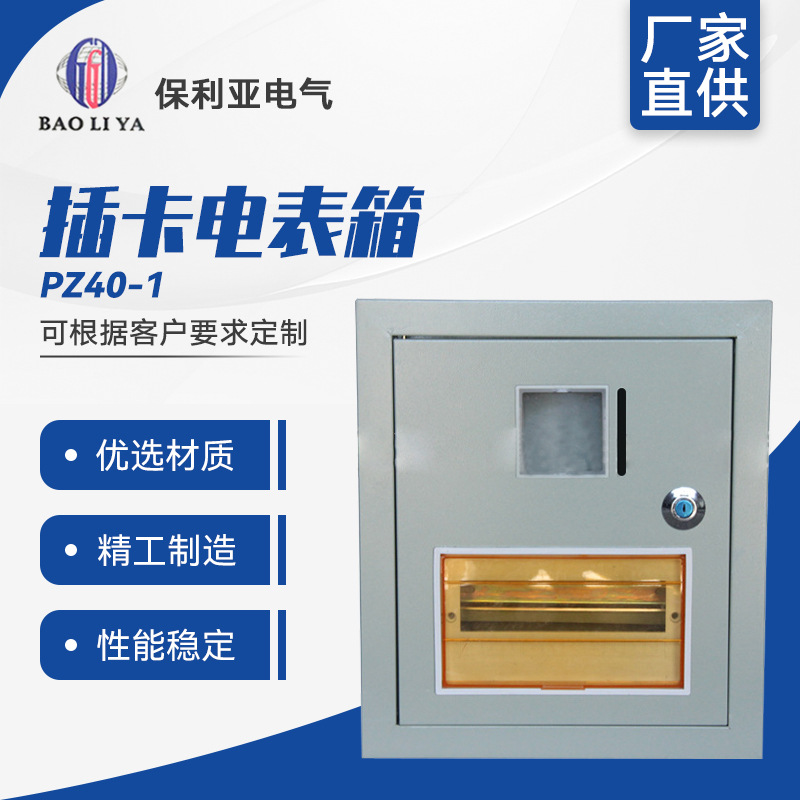 工厂批发 PZ40-1户带10#插卡电表箱 全铁暗装箱防雨防尘