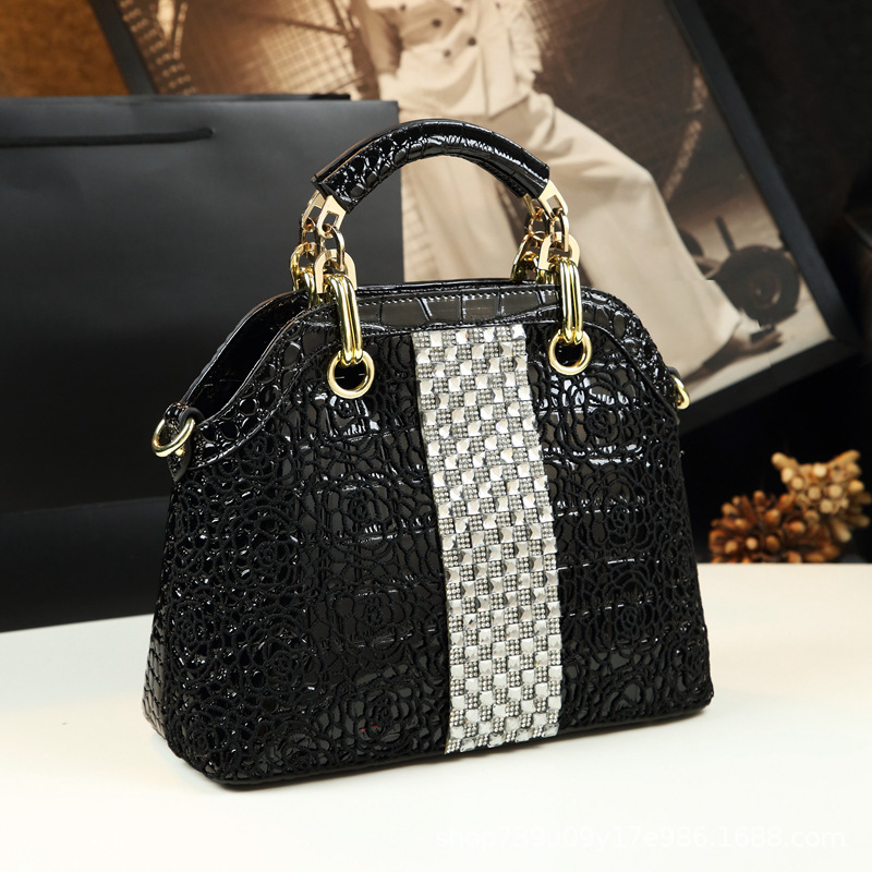Lace and Diamond Shoulder Bag Image 1