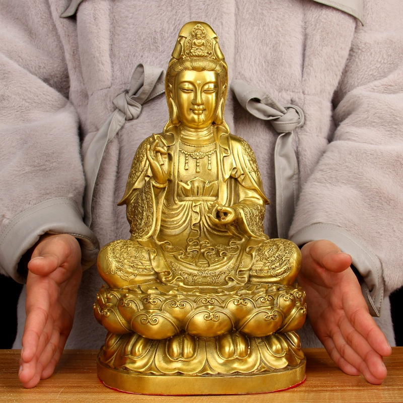 Орнамент Гуаньинь из ветки медной ивы, медный орнамент Гуаньинь, медный орнамент Гуаньинь с тысячу рук, медный Гуаньинь.