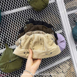 早春新款可爱耳朵吊环瓜皮帽子女秋冬铆钉水洗地主帽男嘻哈无檐