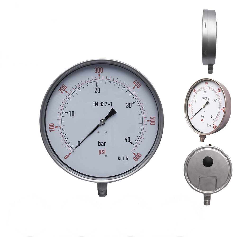 250mm威卡不锈钢压力表，大尺寸全钢压力表厂家