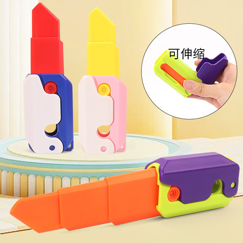 The same large radish knife 3d gravity upgraded version Internet celebrity decompression toy radish knife telescopic knife on behalf of