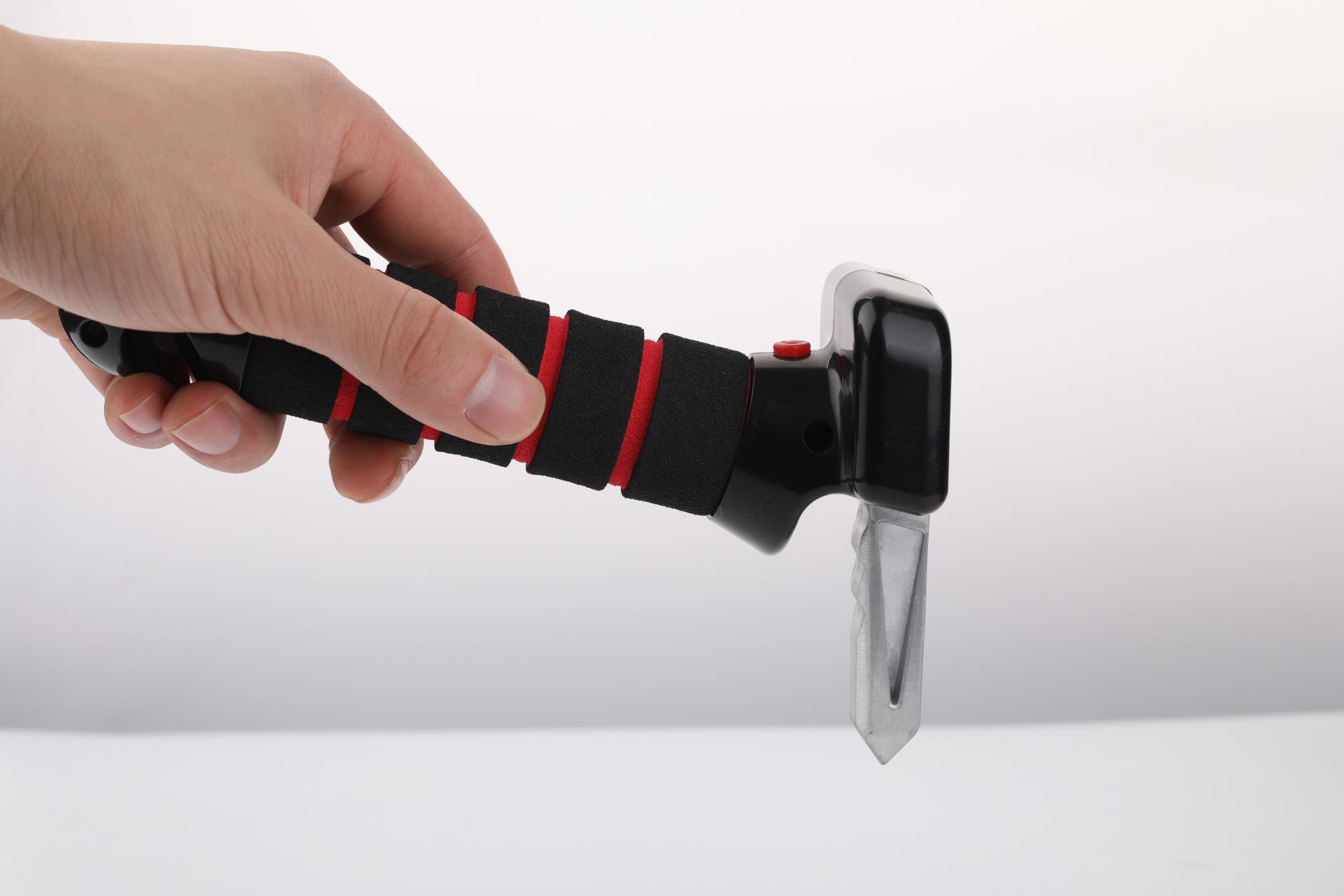 Car Armrest Multi-Function Safety Hammer with Flashlight, Car Door Emergency Escape Hammer for Elderly, Window Breaker