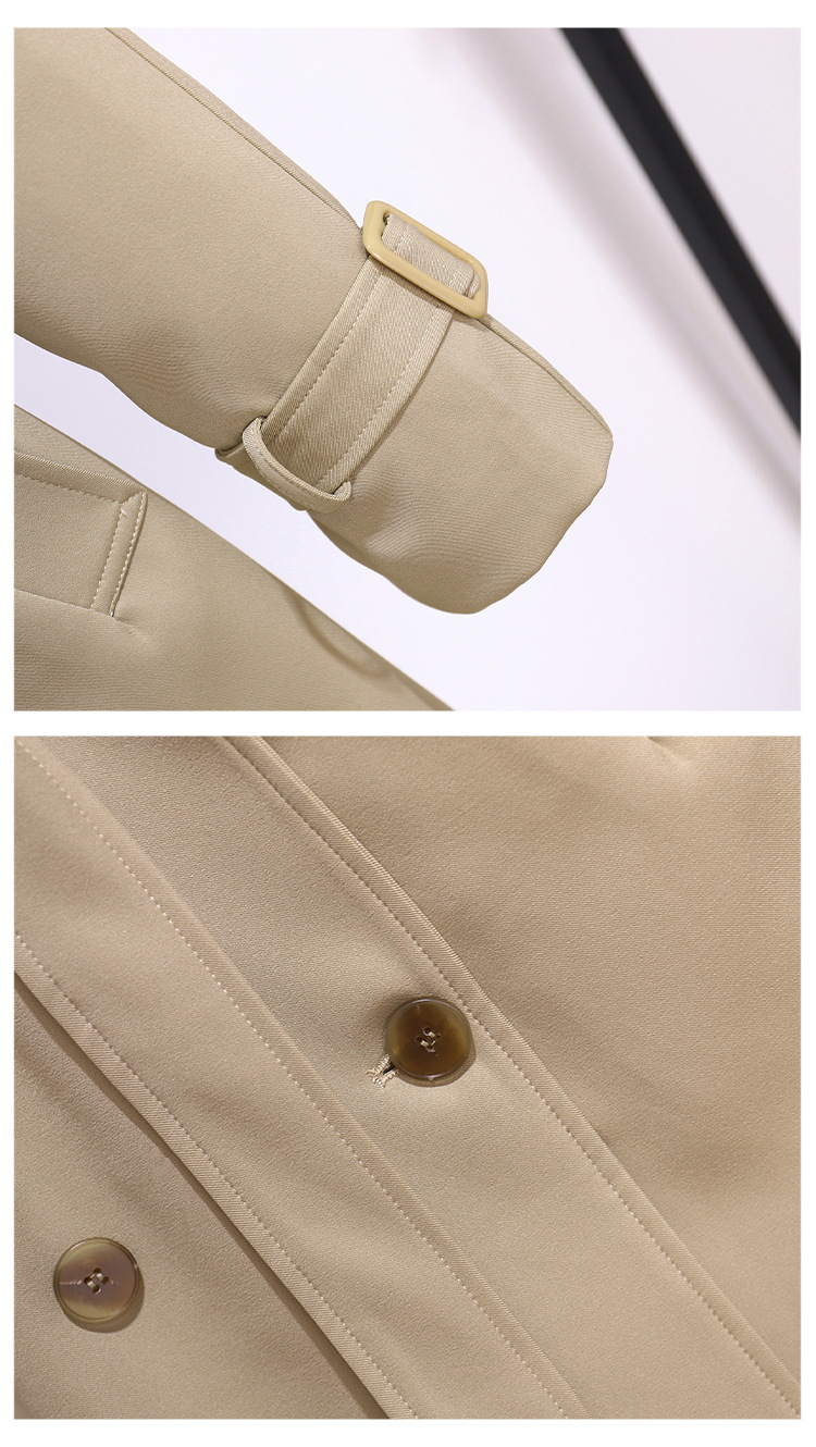 Trench elegante da donna petite stile britannico lunghezza media_voghion.com