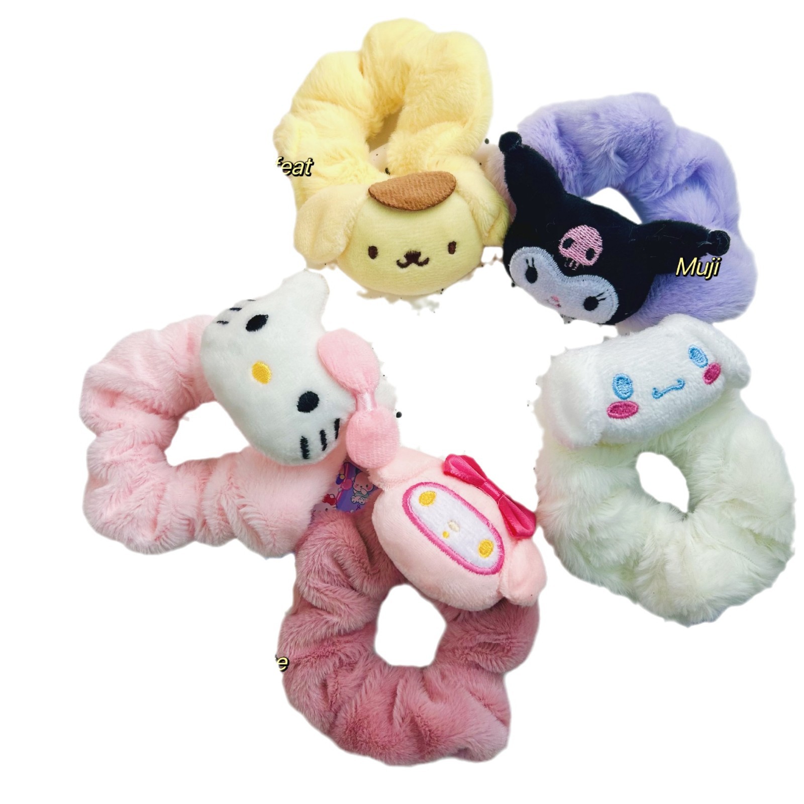 Otoño y invierno nuevo lindo peluche colón colomí cuerda de cabello chica kt gato suave hermana estudiante muñeca correa cuerda cabeza