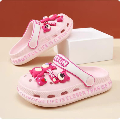 Cartoon Strawberry Bear Hole Shoes Refrigerator Magnet Resin Jewelry Accessories DIY Materials PJ136