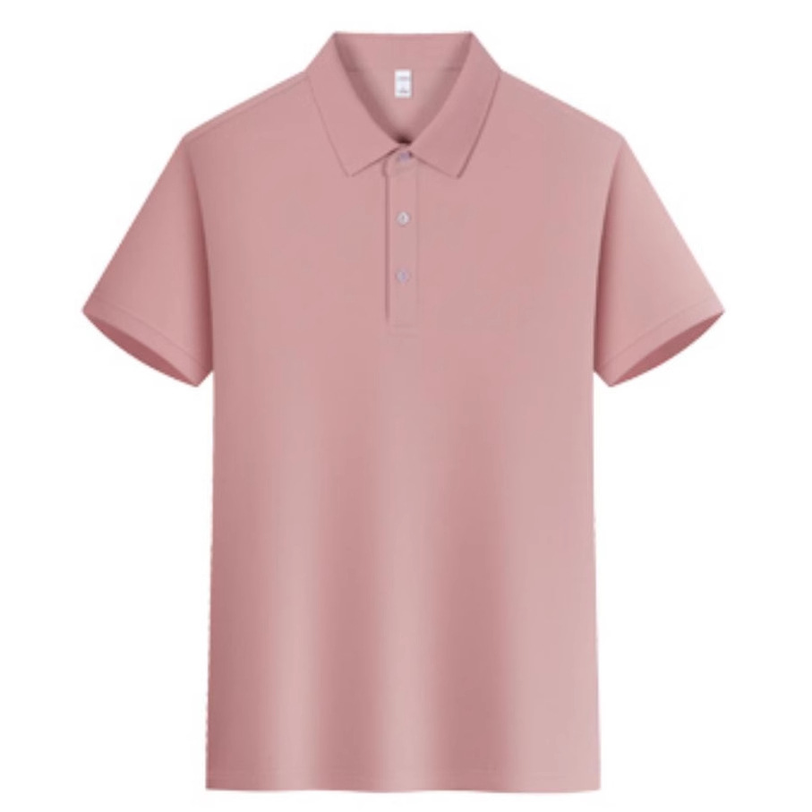 Camiseta Polo de Manga Corta con Tecnología Antibacterial de Seda Helada para Verano 2026, Color Sólido, Venta al Por Mayor