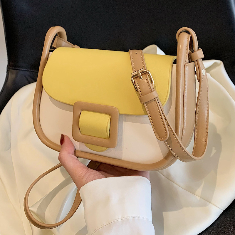 Bu Yılın Popüler Çantası Kadın Yeni 2023 Üst düzey Düz Renk Doku Niş omuz çantası tüm uyumlu Messenger küçük kare çanta_voghion.com