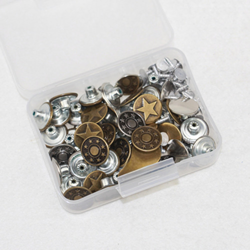 5 pieces of jeans button 17MM box pack 50 sets of jeans button metal I-beam button jeans button belt pants button 