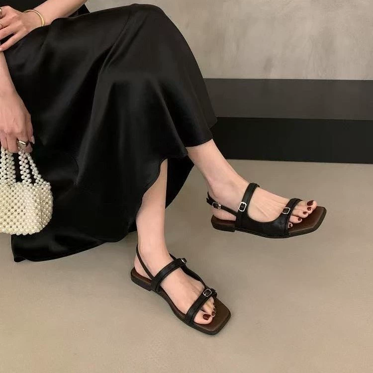 Sandals Summer Universal Buckle Strap, Simple Elegant Design, Sizes 35–40