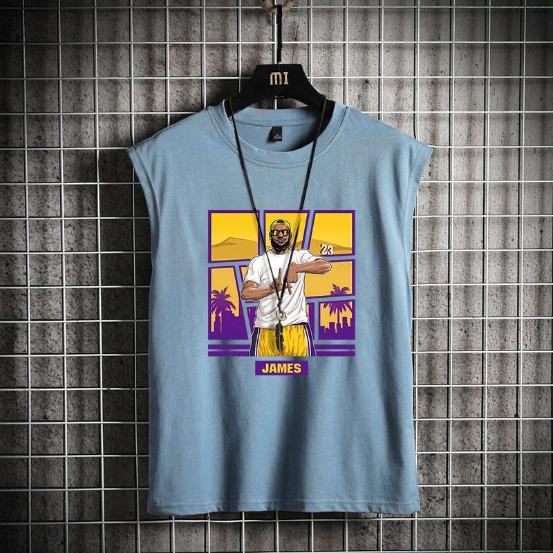 Summer Basketball Sleeveless T-Shirt Loose Vest Hurdle James Jersey Sports Waistband Fashion Brand Kobe Vest 12