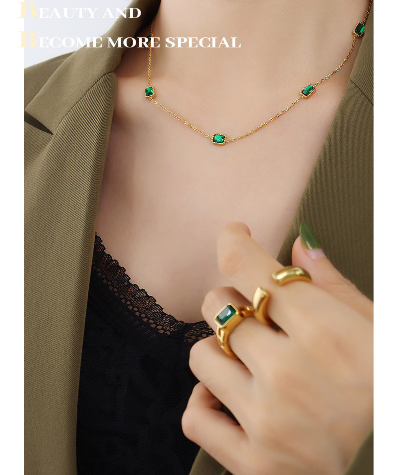 Necklace Classification 304 Stainless Steel Chain Material Wedding, Travel Occasion Wholesale Jewelry Fashion Geometric 304 Stainless Steel 18K Gold Plated Plating Necklace