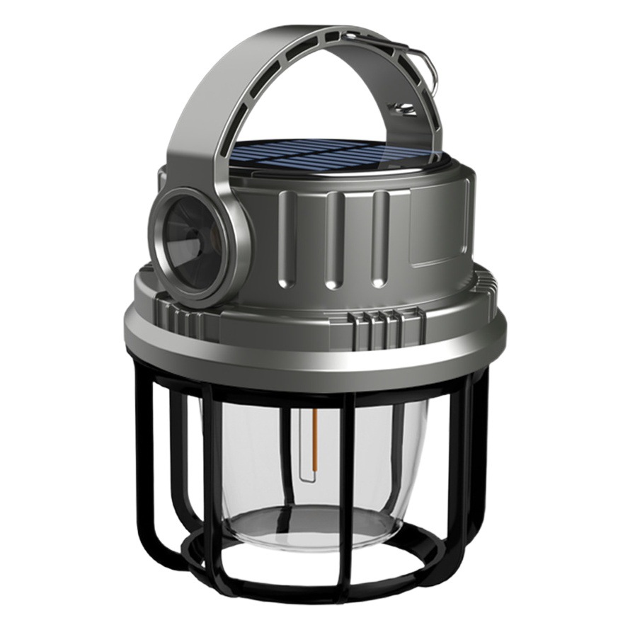 Luz que acampa solar recargable portátil al aire libre iluminación de emergencia del hogar fuente de luz doble Luz de parada móvil