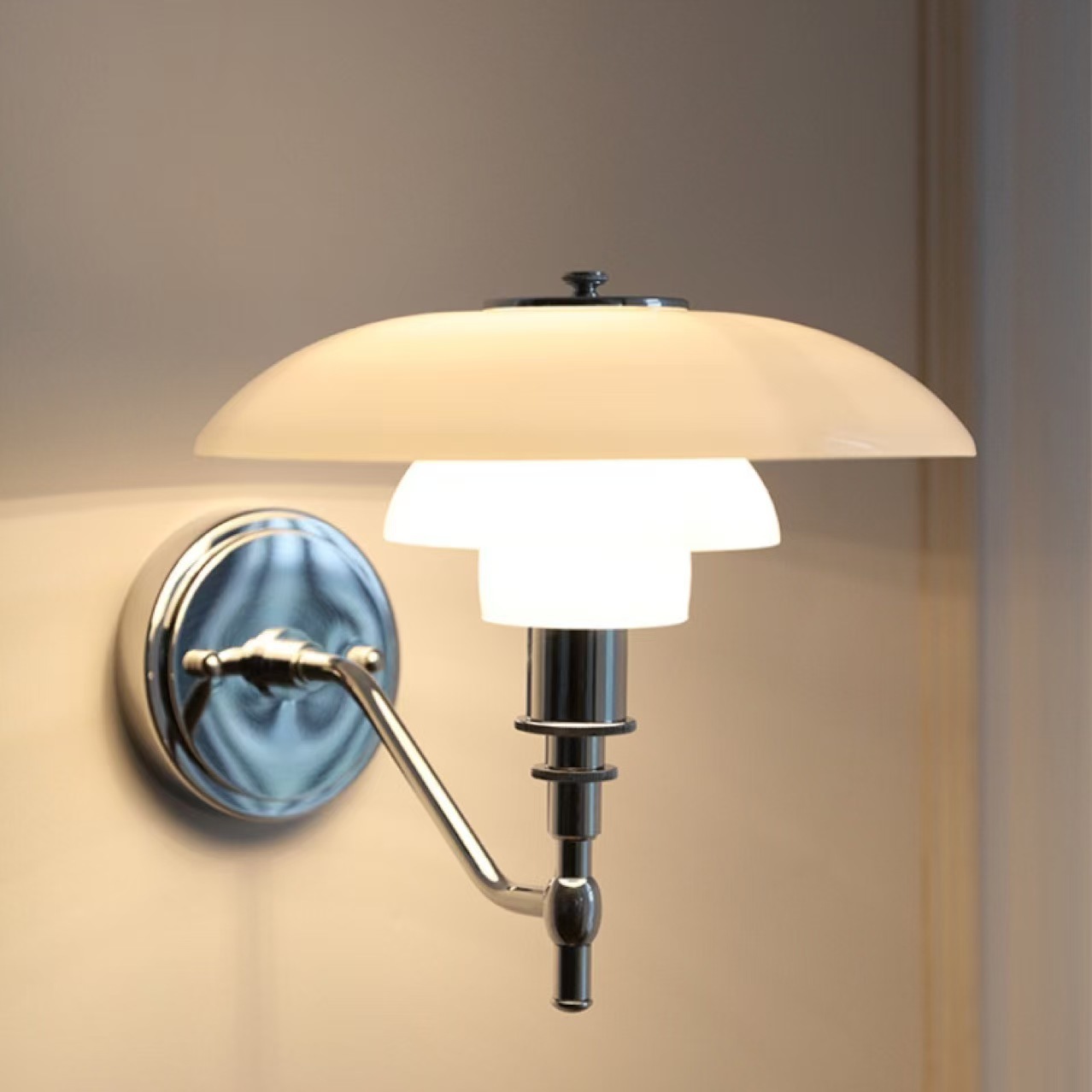 North American Simple Wall Lamp Decoration Indoor Restaurant Bedroom Bedside Study Hotel Cafe Metal Electroplated Glass Now