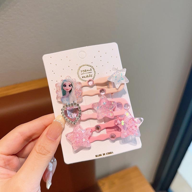 Niños Aisha princesa banda de cabello de niña hielo y nieve con dientes antideslizante banda de cabello acrílico coreano clip de cabello