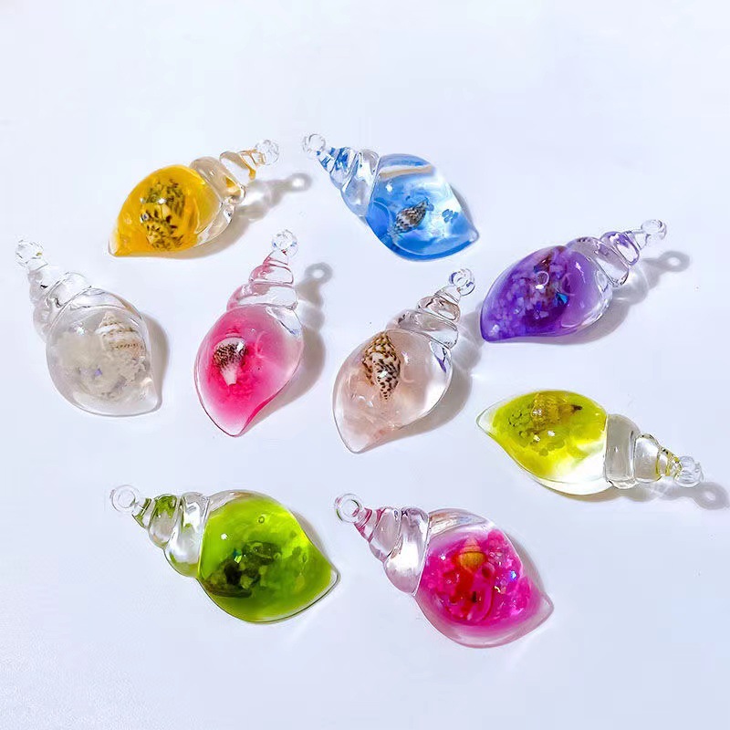5g Weight Pendant Jewelry Making Type 30*50mm Jewelry Making Size DIY Jewelry Accessories Classification 1 Piece Quantity Resin Material Conch Pattern All Seasons Season Cute, Beach Style 1 Piece 30*50mm Resin Conch Pendant DIY Jewelry Accessories 3