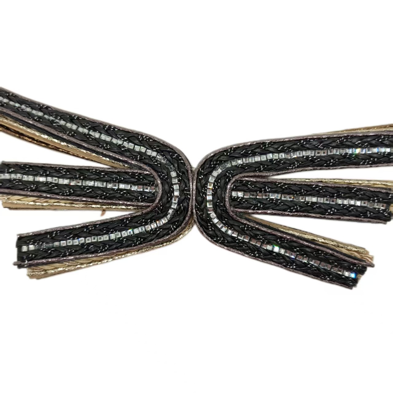 Comercio exterior estilo europeo y americano mano de diamante tejido superior zapatillas de mujer sandalias accesorios semiacabados zapatos superior al por mayor diy