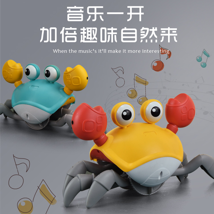Children's Crab Toys Can Crawl Electric Induction Automatic Avoidance Object Steering Baby Can Move Walking Rechargeable