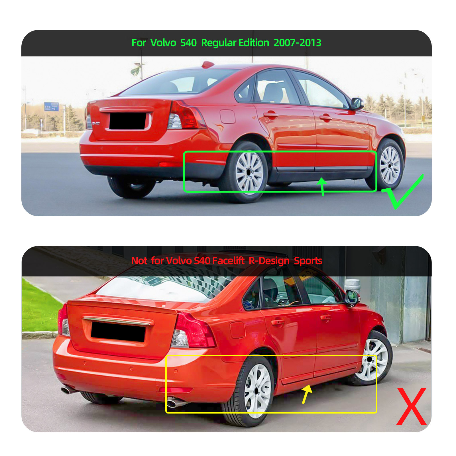Suitable for 07-13 Volvo S40 Volvo S40 Mudflaps Cross-Border Foreign Trade Mudguards