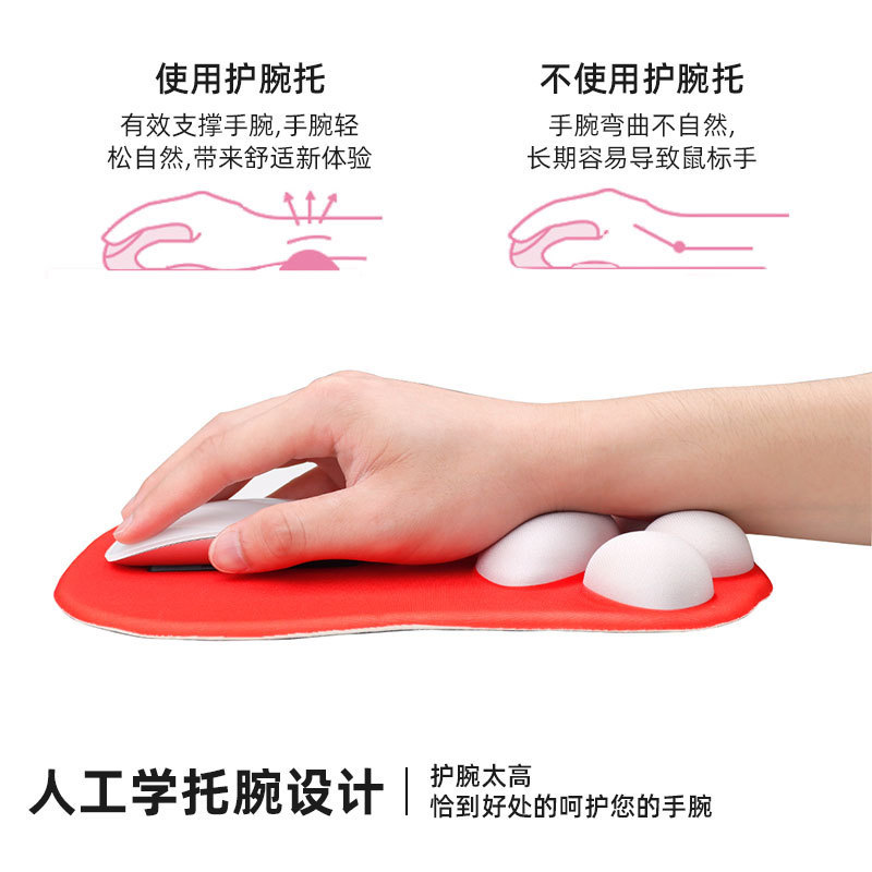 Lindo gato garra muñeca pad mouse pad almohadilla de ratón de silicona suave almohadilla antideslizante muñeca almohadilla de mano fábrica al por mayor